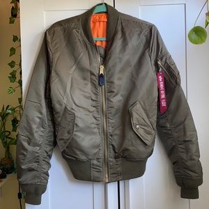 olive green bomber jacket
